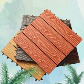 Composite Decking Tile Interlocking Flooring Tile Deep Embossed WPC Floor Tile 300*300mm